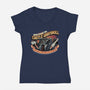 Welcome To The Castle-Womens-V-Neck-Tee-glitchygorilla