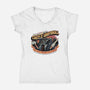 Welcome To The Castle-Womens-V-Neck-Tee-glitchygorilla