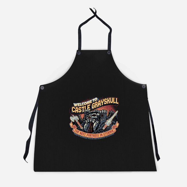 Welcome To The Castle-Unisex-Kitchen-Apron-glitchygorilla
