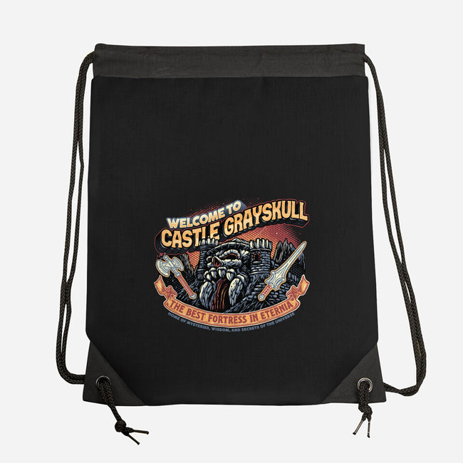Welcome To The Castle-None-Drawstring-Bag-glitchygorilla