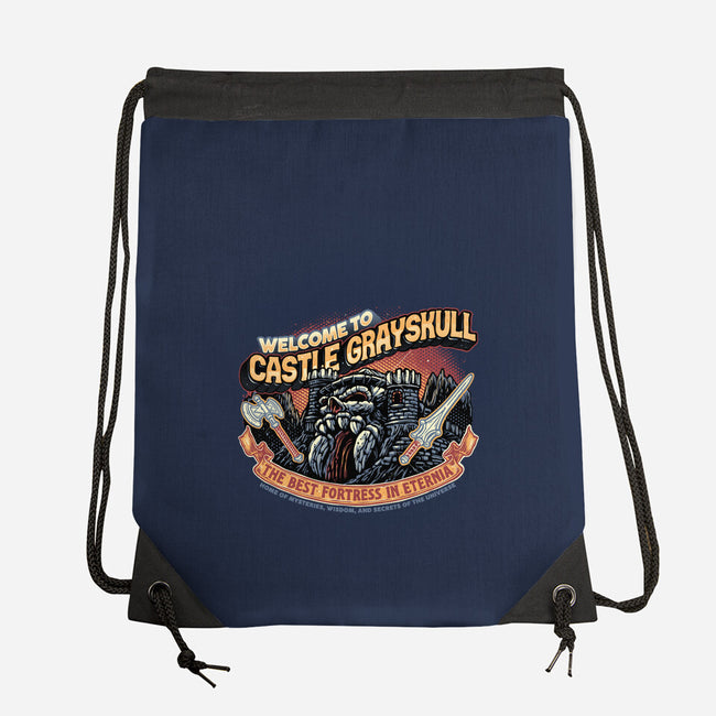 Welcome To The Castle-None-Drawstring-Bag-glitchygorilla