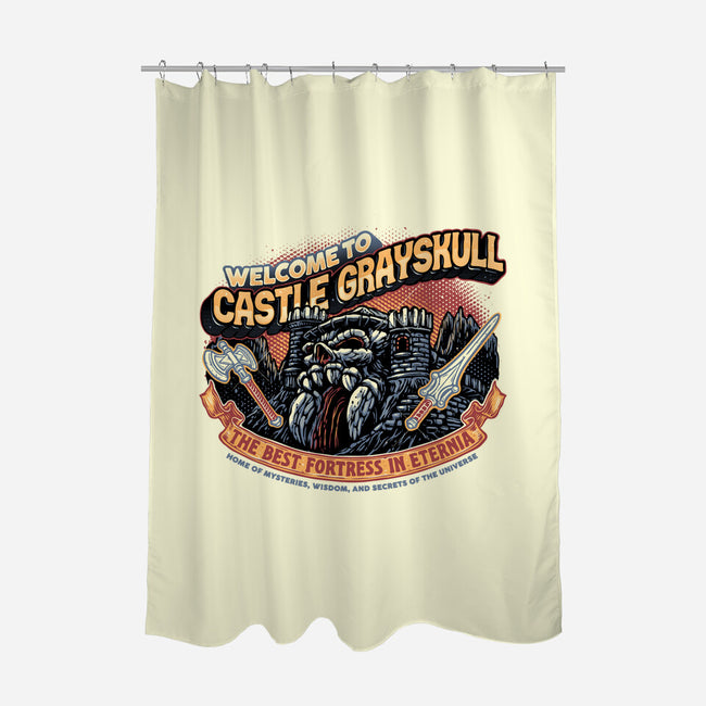 Welcome To The Castle-None-Polyester-Shower Curtain-glitchygorilla