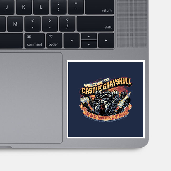 Welcome To The Castle-None-Glossy-Sticker-glitchygorilla