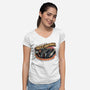 Welcome To The Castle-Womens-V-Neck-Tee-glitchygorilla