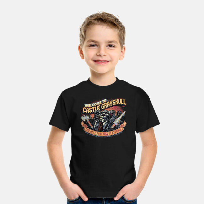 Welcome To The Castle-Youth-Basic-Tee-glitchygorilla