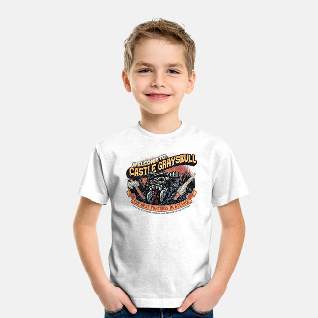 Welcome To The Castle-Youth-Basic-Tee-glitchygorilla