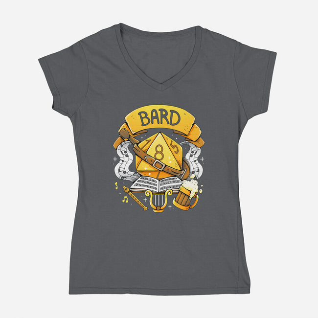 Keeper Of Tales And Tunes-Womens-V-Neck-Tee-Vallina84