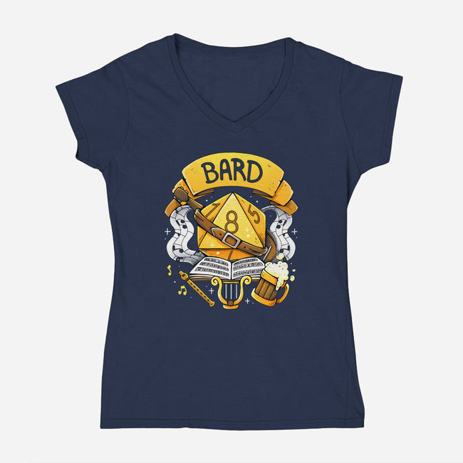 Keeper Of Tales And Tunes-Womens-V-Neck-Tee-Vallina84