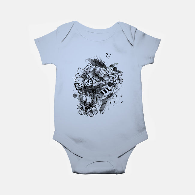 Robot Ink-Baby-Basic-Onesie-fanfabio