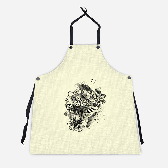 Robot Ink-Unisex-Kitchen-Apron-fanfabio