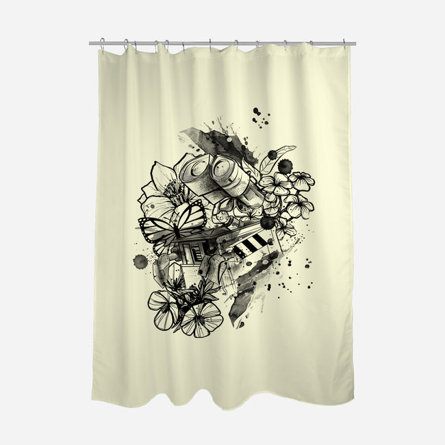 Robot Ink-None-Polyester-Shower Curtain-fanfabio