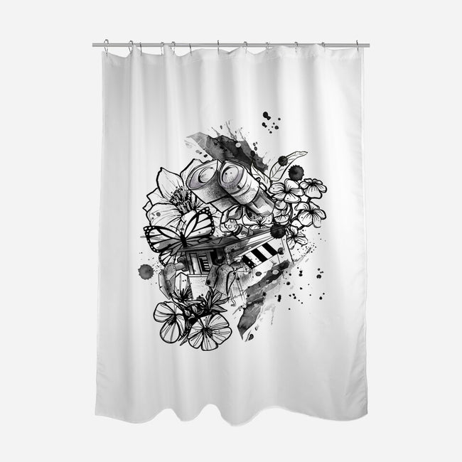 Robot Ink-None-Polyester-Shower Curtain-fanfabio