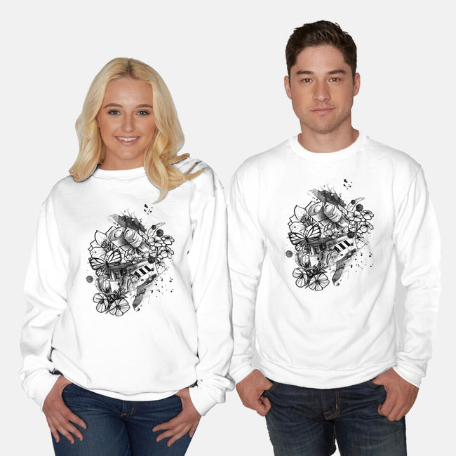 Robot Ink-Unisex-Crew Neck-Sweatshirt-fanfabio