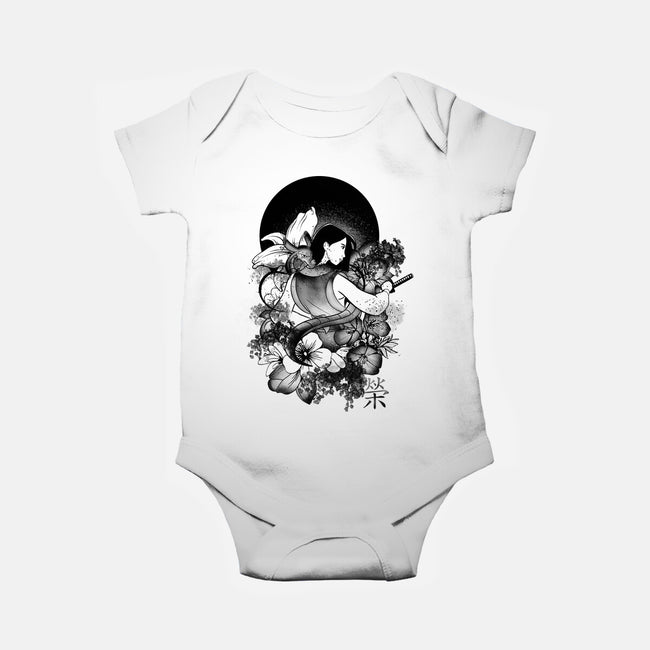 Warrior Girl Ink-Baby-Basic-Onesie-fanfabio