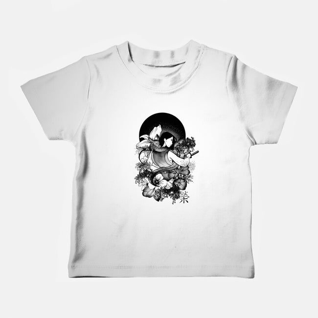 Warrior Girl Ink-Baby-Basic-Tee-fanfabio