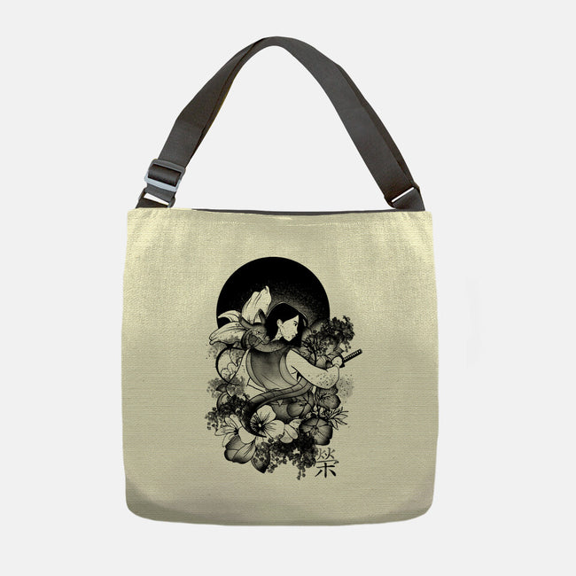 Warrior Girl Ink-None-Adjustable Tote-Bag-fanfabio