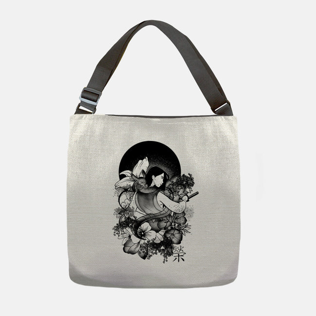 Warrior Girl Ink-None-Adjustable Tote-Bag-fanfabio