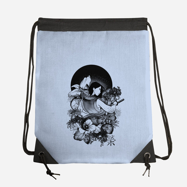 Warrior Girl Ink-None-Drawstring-Bag-fanfabio