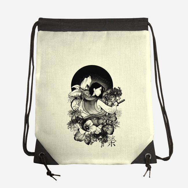 Warrior Girl Ink-None-Drawstring-Bag-fanfabio