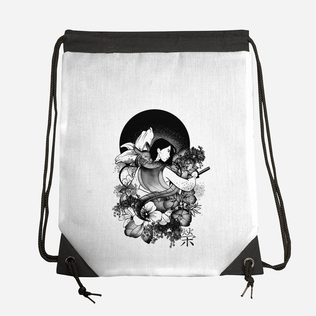 Warrior Girl Ink-None-Drawstring-Bag-fanfabio