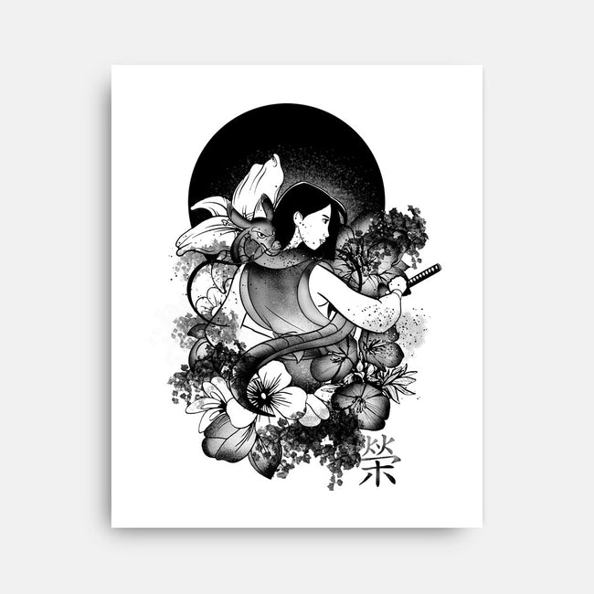 Warrior Girl Ink-None-Stretched-Canvas-fanfabio