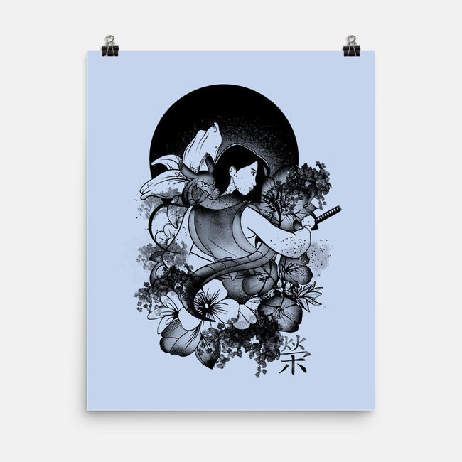 Warrior Girl Ink-None-Matte-Poster-fanfabio