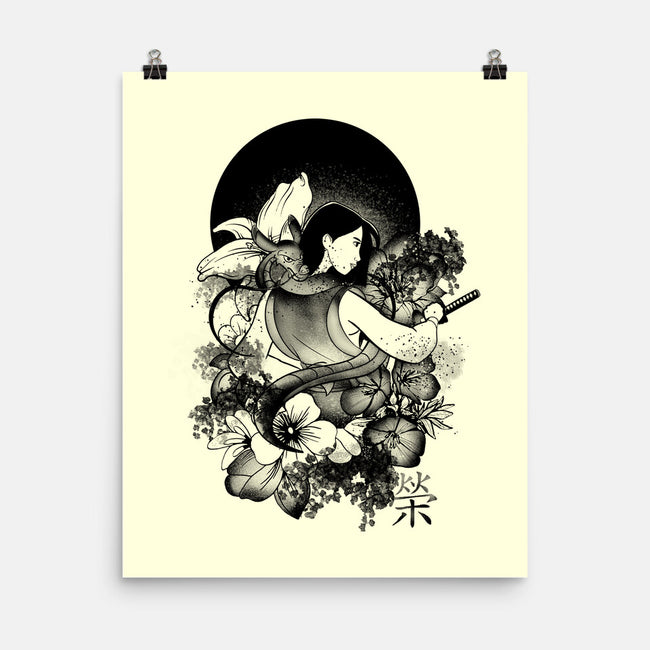 Warrior Girl Ink-None-Matte-Poster-fanfabio