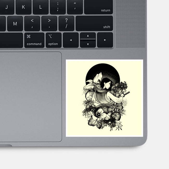 Warrior Girl Ink-None-Glossy-Sticker-fanfabio