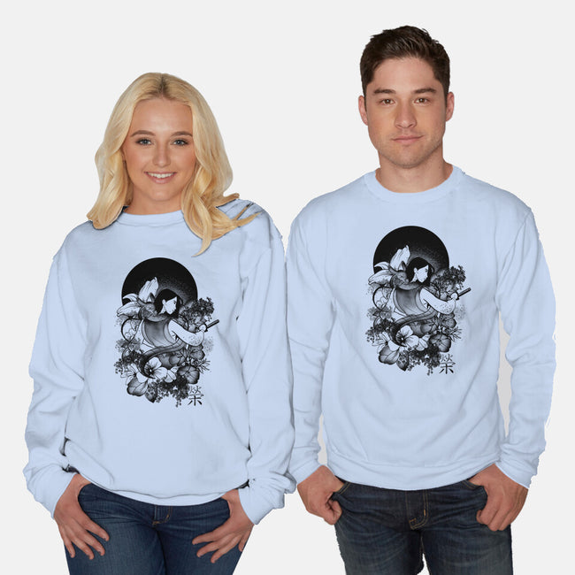 Warrior Girl Ink-Unisex-Crew Neck-Sweatshirt-fanfabio