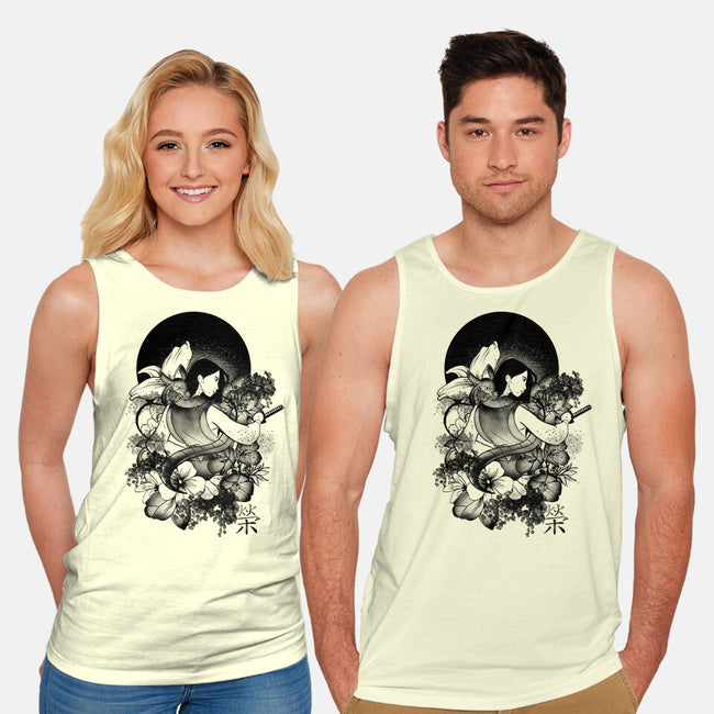 Warrior Girl Ink-Unisex-Basic-Tank-fanfabio