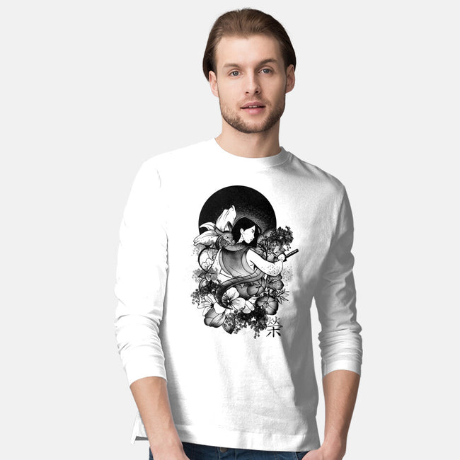Warrior Girl Ink-Mens-Long Sleeved-Tee-fanfabio
