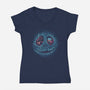Land Of The Pumpkin King-Womens-V-Neck-Tee-glitchygorilla