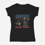 Kart Race Crew-Womens-V-Neck-Tee-glitchygorilla