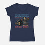 Kart Race Crew-Womens-V-Neck-Tee-glitchygorilla