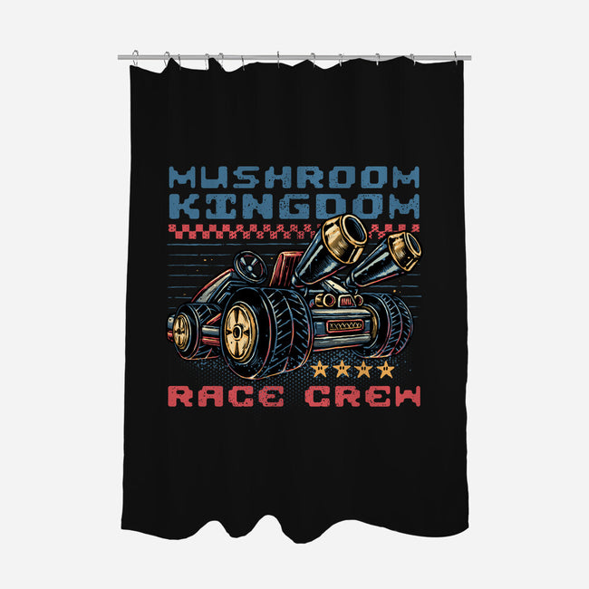 Kart Race Crew-None-Polyester-Shower Curtain-glitchygorilla