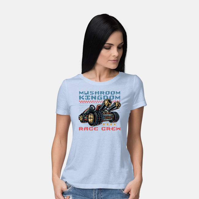 Kart Race Crew-Womens-Basic-Tee-glitchygorilla