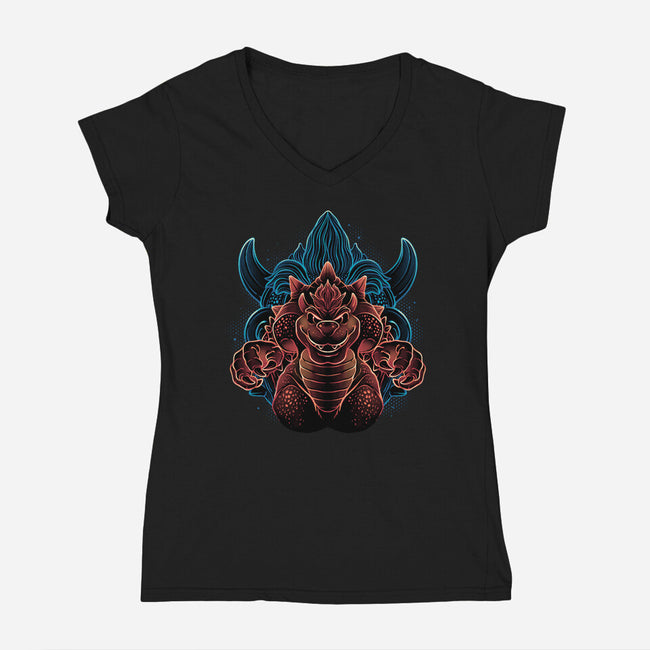 The Princess Is Not Here-Womens-V-Neck-Tee-glitchygorilla