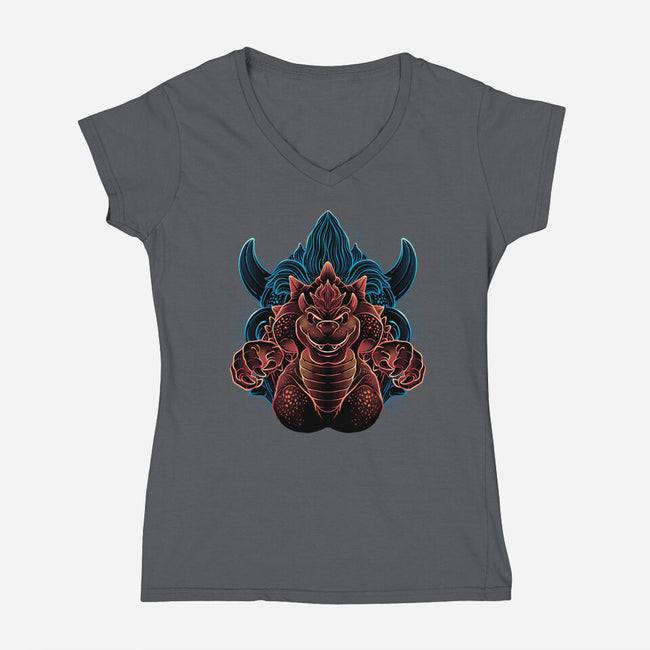 The Princess Is Not Here-Womens-V-Neck-Tee-glitchygorilla