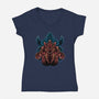 The Princess Is Not Here-Womens-V-Neck-Tee-glitchygorilla
