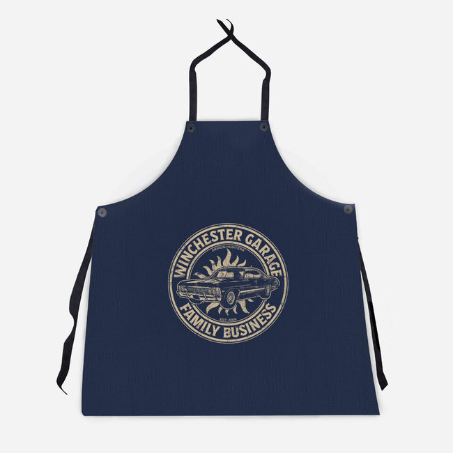 Winchester Garage-Unisex-Kitchen-Apron-fanfreak1