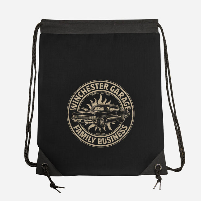 Winchester Garage-None-Drawstring-Bag-fanfreak1