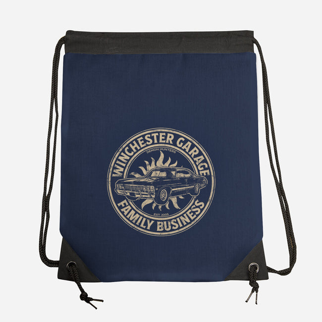 Winchester Garage-None-Drawstring-Bag-fanfreak1