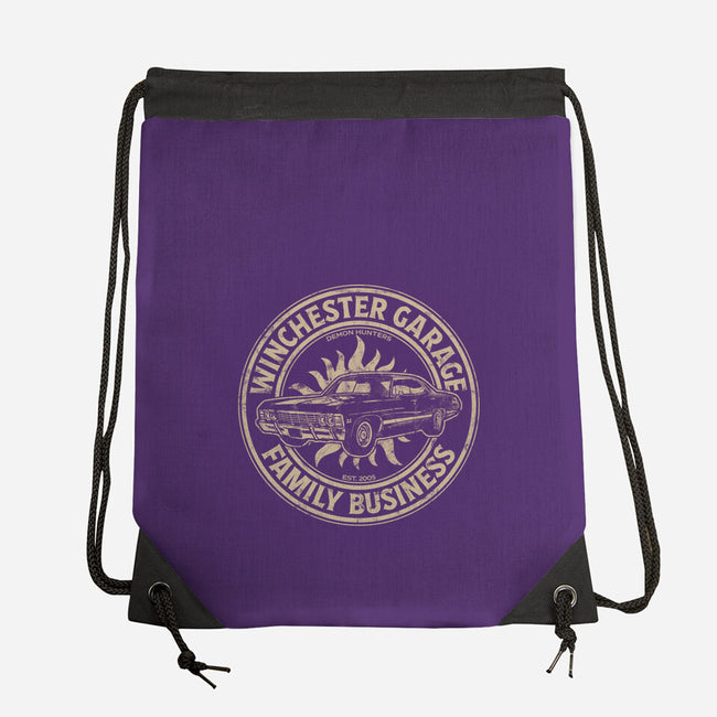 Winchester Garage-None-Drawstring-Bag-fanfreak1