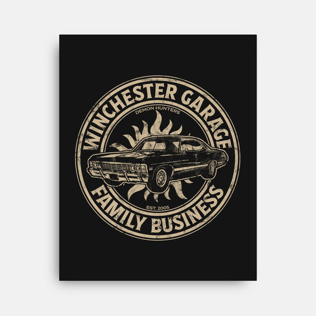 Winchester Garage-None-Stretched-Canvas-fanfreak1
