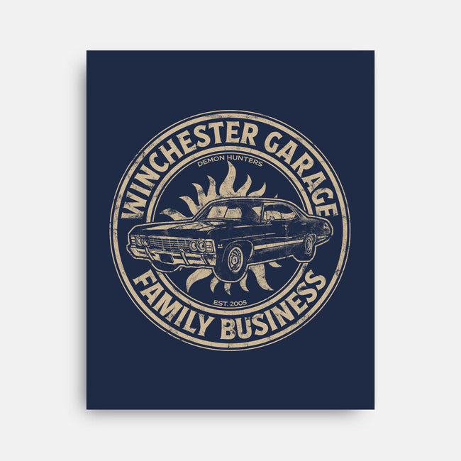 Winchester Garage-None-Stretched-Canvas-fanfreak1