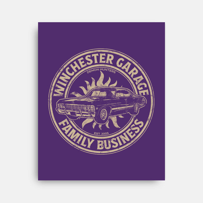 Winchester Garage-None-Stretched-Canvas-fanfreak1