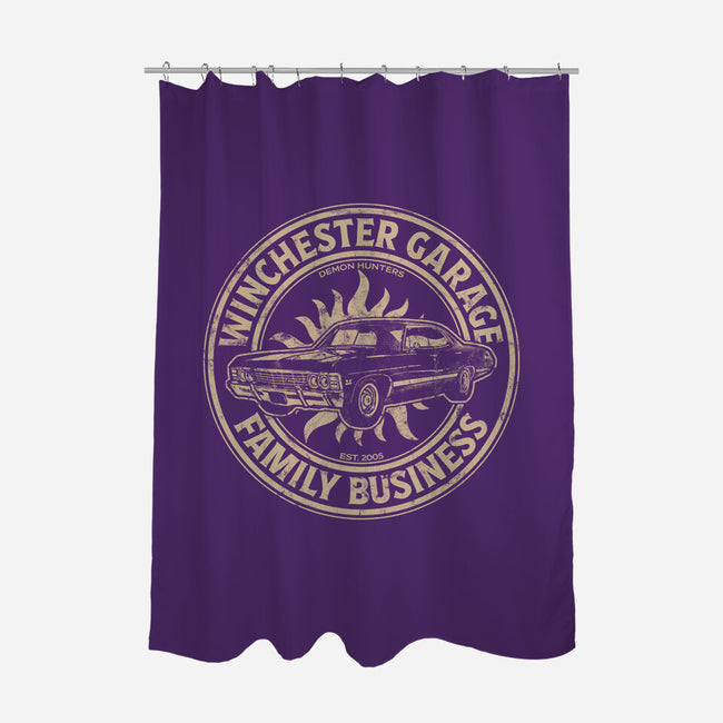Winchester Garage-None-Polyester-Shower Curtain-fanfreak1