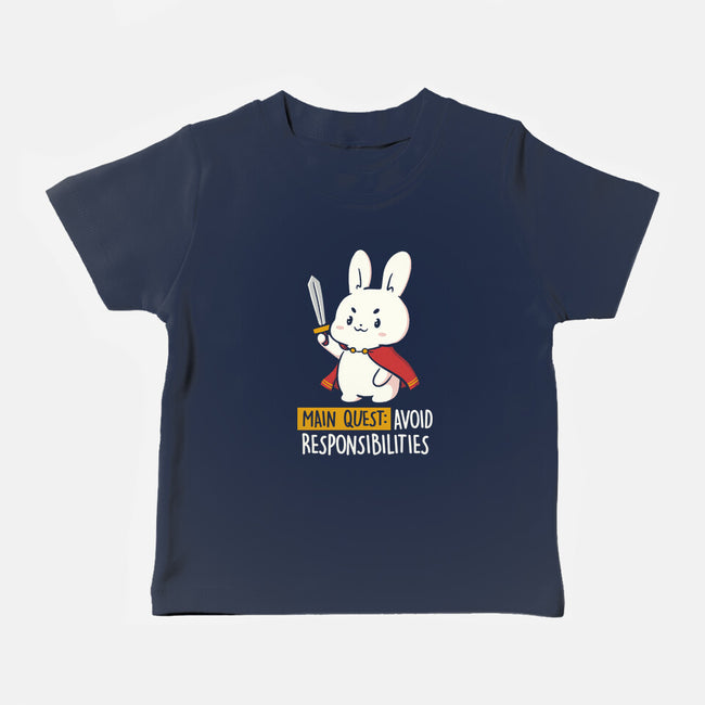 Main Quest Avoid Responsibilities-Baby-Basic-Tee-koalastudio