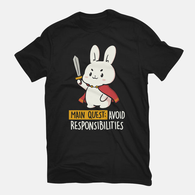 Main Quest Avoid Responsibilities-Womens-Fitted-Tee-koalastudio