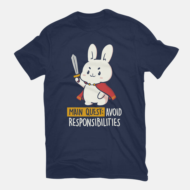 Main Quest Avoid Responsibilities-Womens-Fitted-Tee-koalastudio
